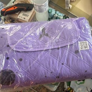 Purple Quilted Bag with Logo